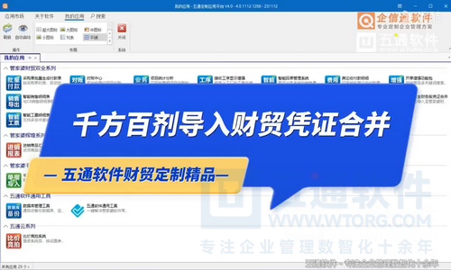 千方百剂生成管家婆凭证合并-五通软件定制财贸应用