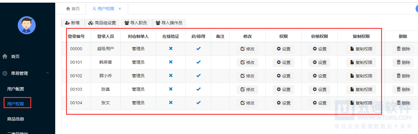 果易7.6-用户权限-管家婆服装系列软件移动端操作说明-五通学院
